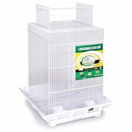 Prevue Hendryx Prevue Hendryx PP-851G-W Clean Life Play Top Bird Cage - Green & White PP-851G/W